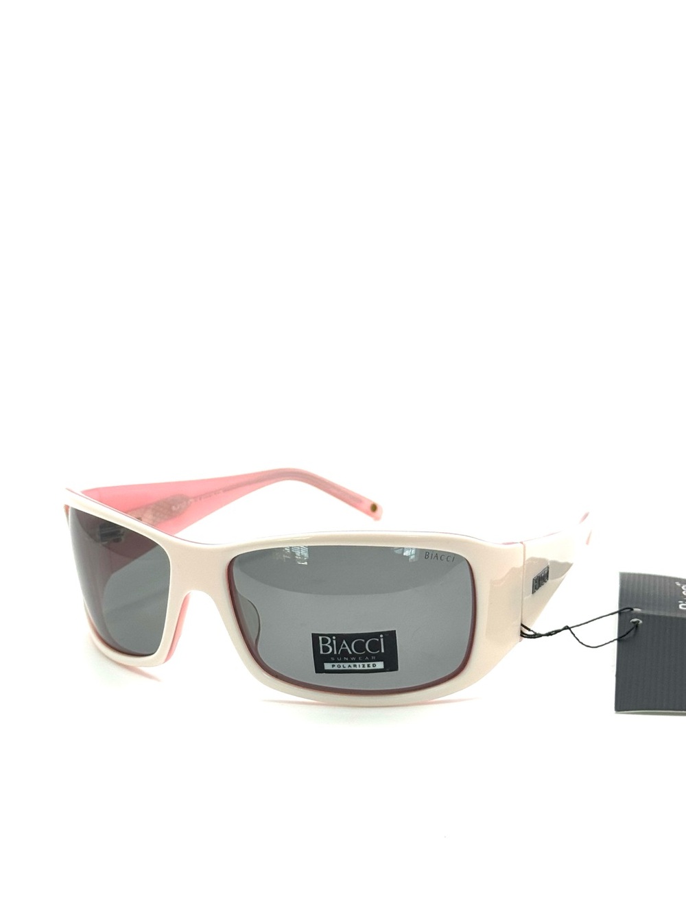 BL4107 white/pink BIACCI sunglasses with polarized lenses